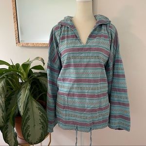 Vintage Blue and Purple Baja Hoodie